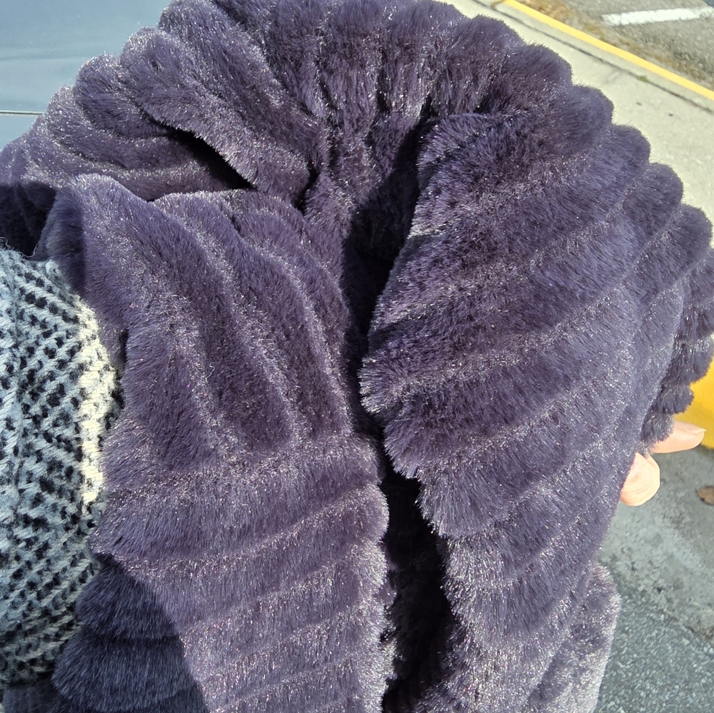Anthropologie Carbon Natasha Faux Fur Bomber Style Jacket - Picture 3 of 8
